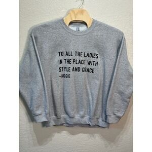 Gildan Biggie Smalls Style and Grace Lyric Graphic Sweatshirt Gray XL